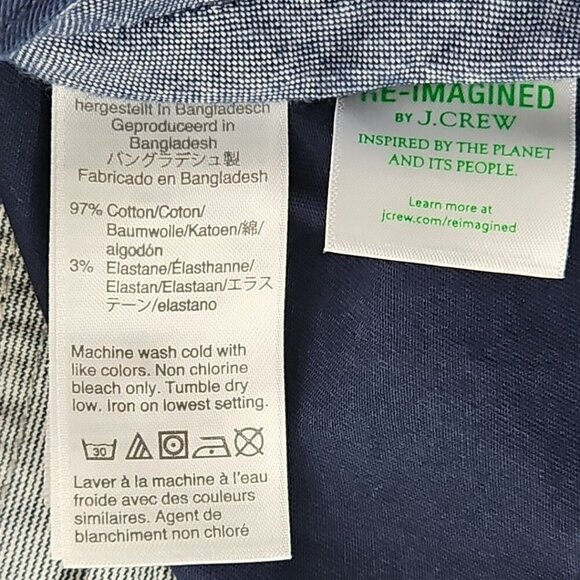 J.Crew Men's $98 250 Skinny Fit Pant Stretch Chino Navy 34X32 AB613 NWOT Classic - Picture 15 of 16